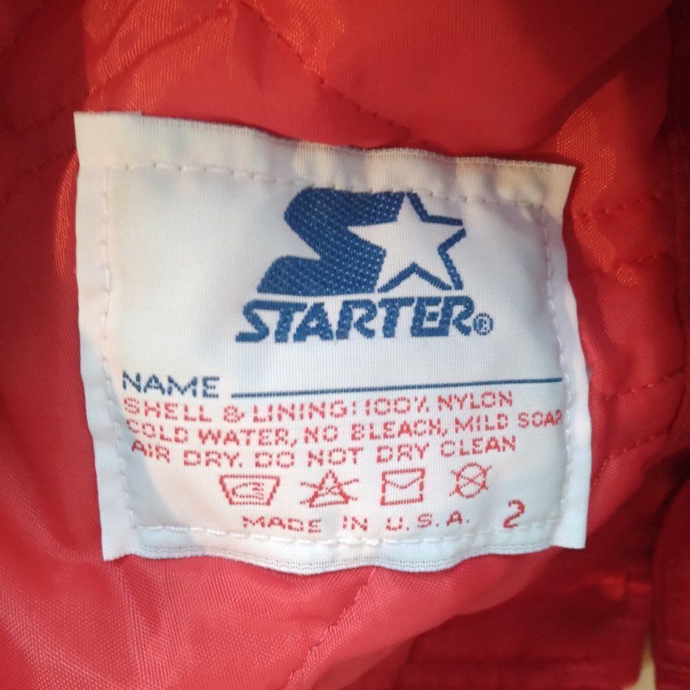 Vintage STARTER Chicago Bulls Satin Bomber Jacket - Picture 6 of 6